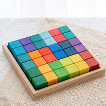 Load image into Gallery viewer, Mosaic building blocks (36 wooden block set)