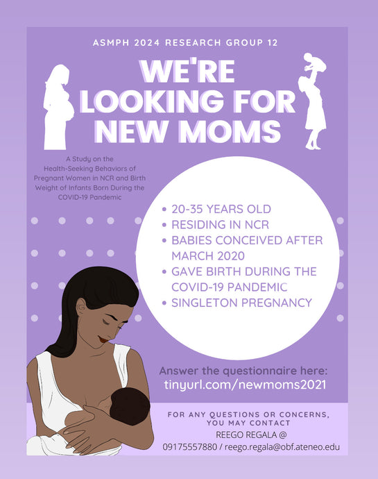 CALLING ALL NEW MOMS AS RESEARCH PARTICIPANTS