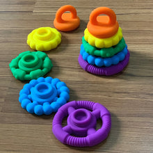 Load image into Gallery viewer, Infant Rainbow Silicone Stackers
